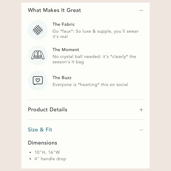 👜 BRIGITTE SATCHEL MELIE BIANCO CREAM BEIGE PEACH FAUX LEATHER ANTHROPOLOGIE - Picture 7 of 8